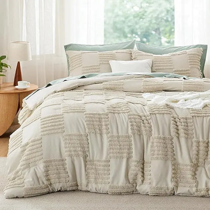 Boho Tufted All Season Bedding Set 1 Comforter & 2 Pillow Shams