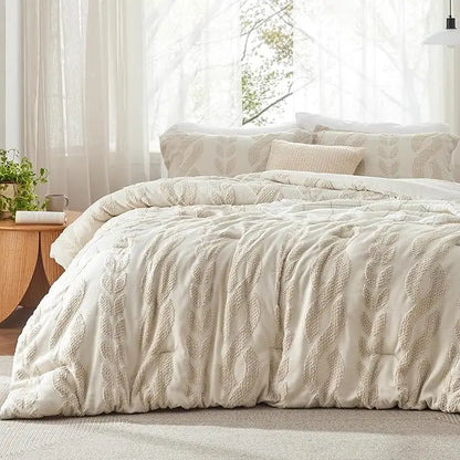 Boho Tufted All Season Bedding Set 1 Comforter & 2 Pillow Shams