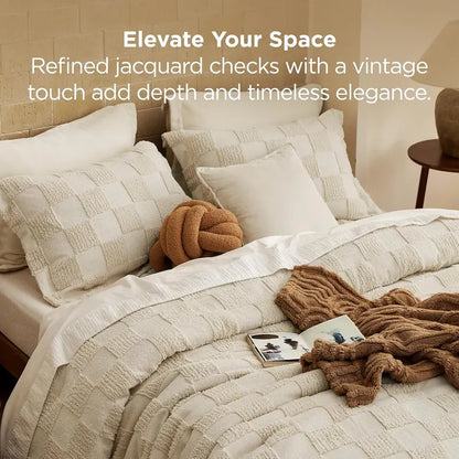Boho Tufted All Season Bedding Set 1 Comforter & 2 Pillow Shams