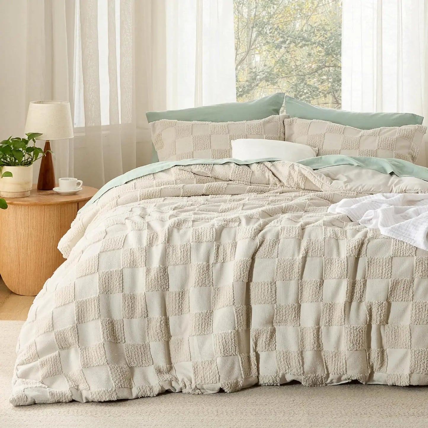 Boho Tufted All Season Bedding Set 1 Comforter & 2 Pillow Shams