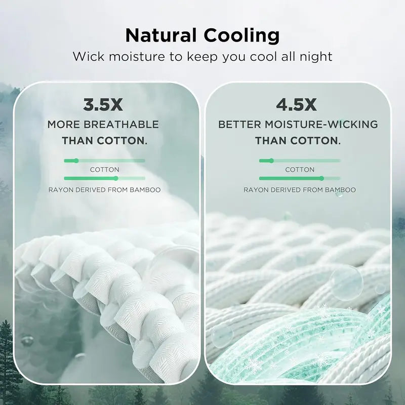 Cooling Bamboo Waffle Blanket, Lightweight Breathable Throw for Hot Sleepers