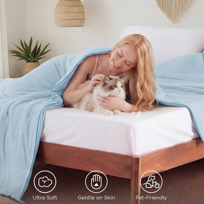 Cooling Ice Cream Blanket,Breathable Bamboo RayonComforter